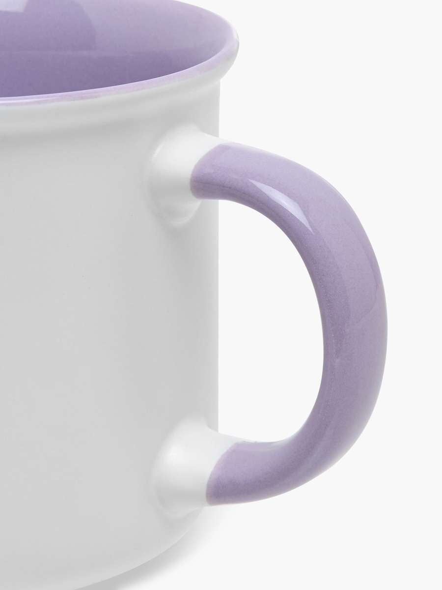 Floral Print Bone China Mug with Initial K - 355 ml
