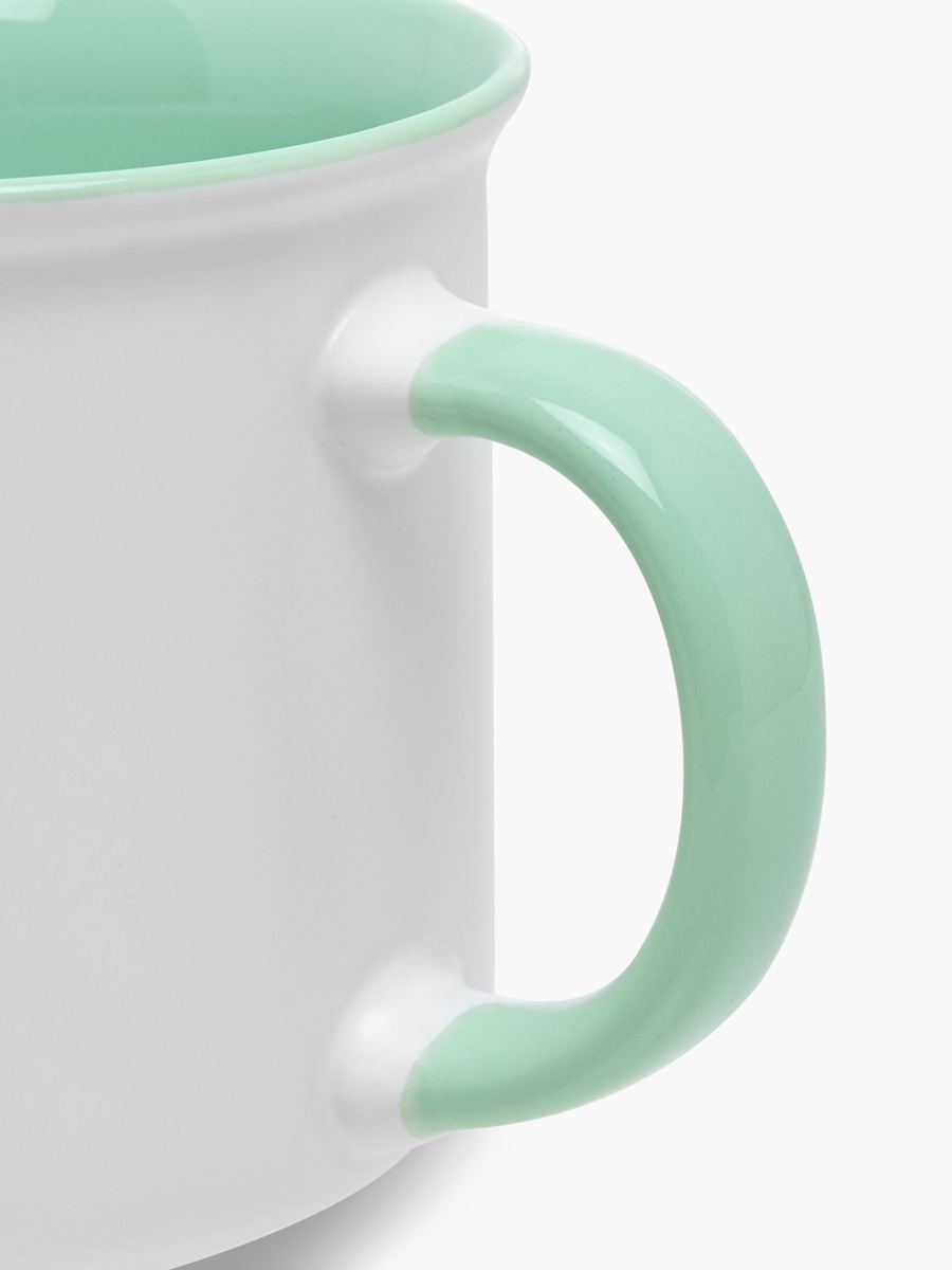 Floral Print Bone China Mug with Initial R - 355 ml