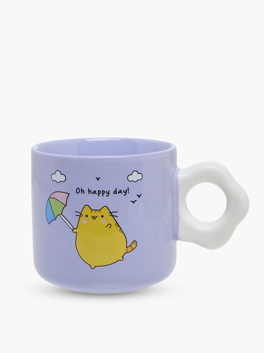 Cat Print Bone China Mug with Handle - 320 ml