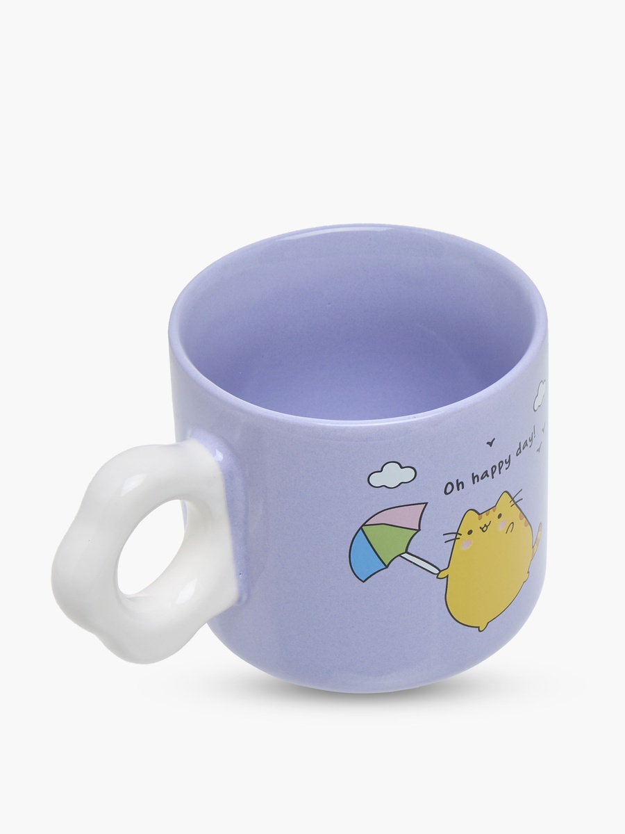 Cat Print Bone China Mug with Handle - 320 ml