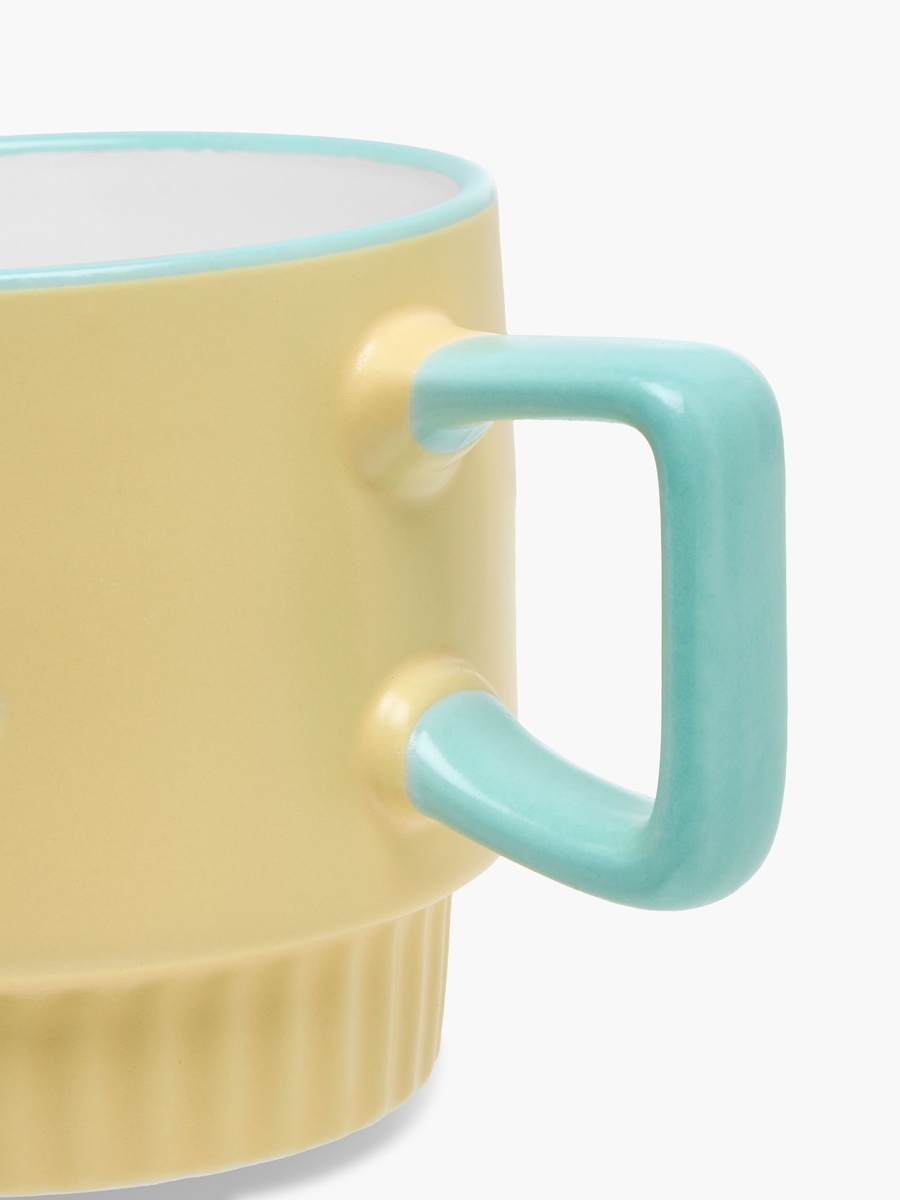 Slogan Print Bone China Mug with Handle
