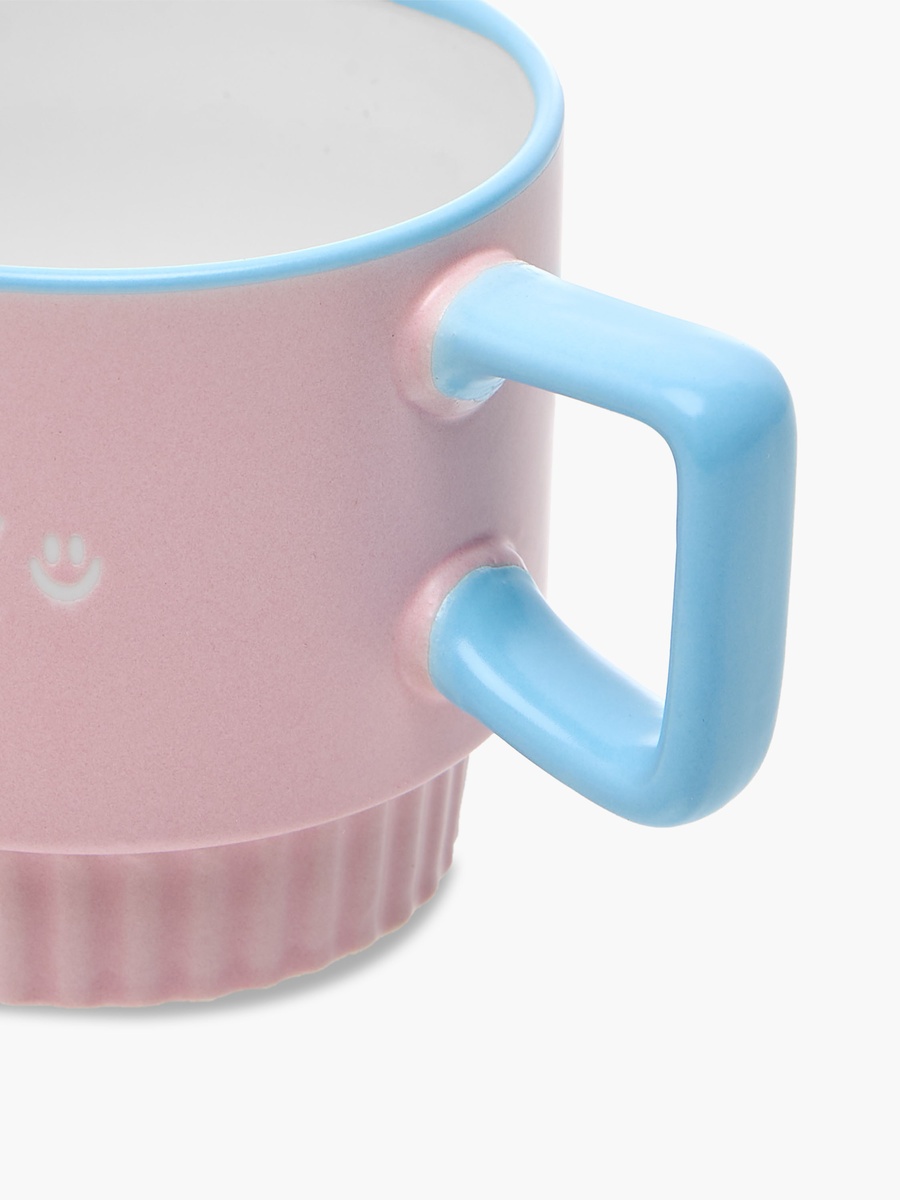 Slogan Print Bone China Mug with Handle