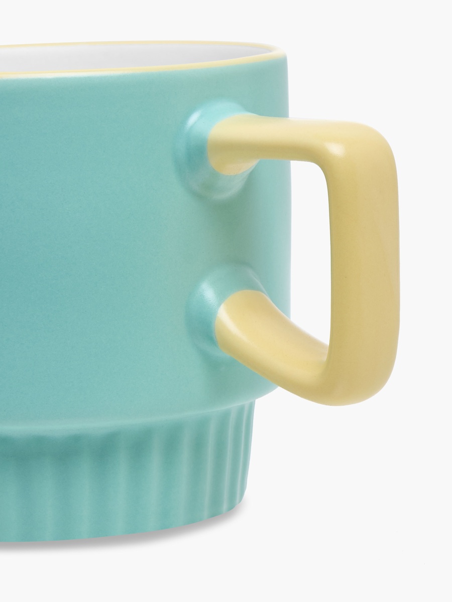 Slogan Print Bone China Mug with Handle