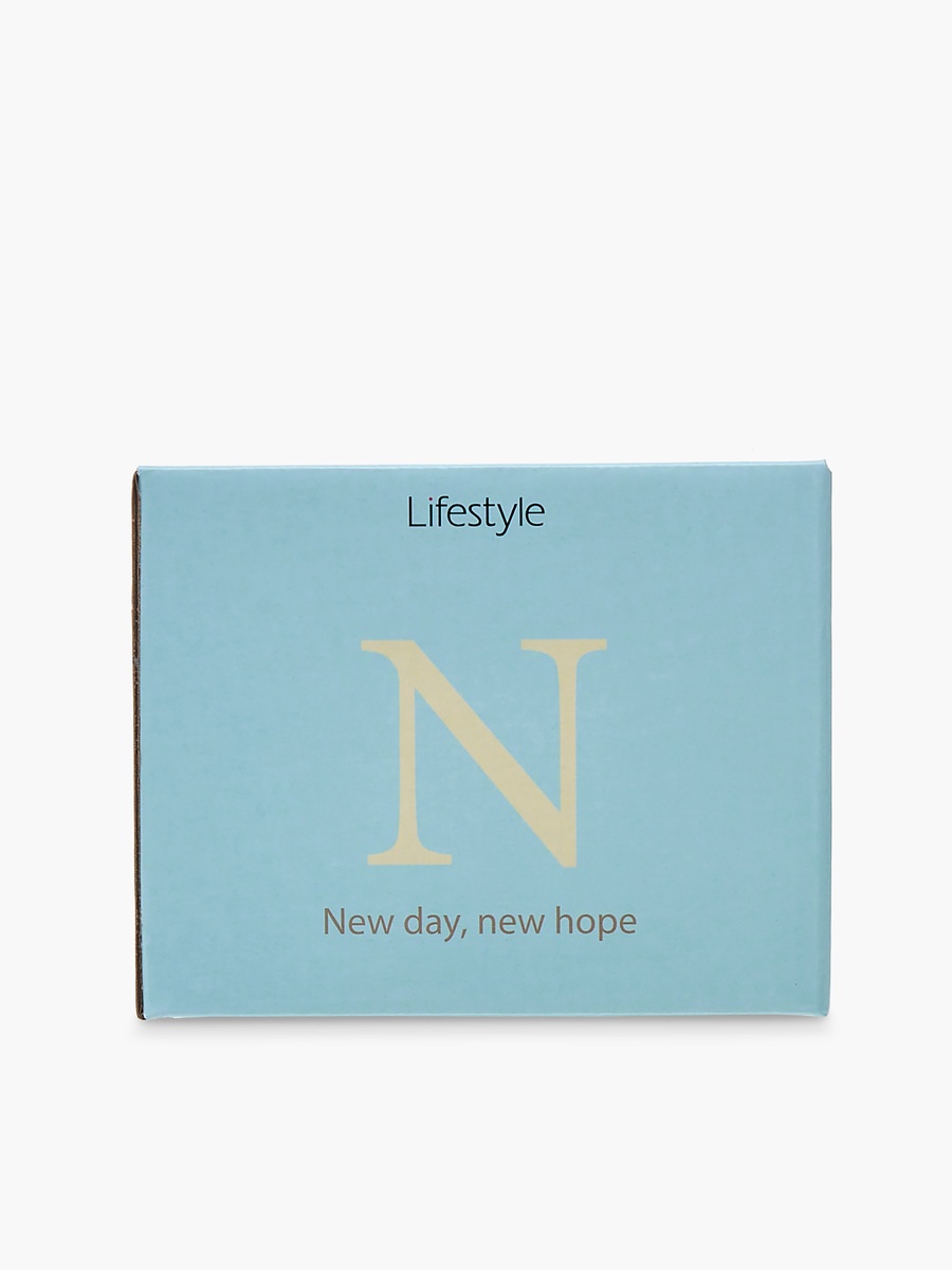 Slogan Print Bone China Mug with Initial N