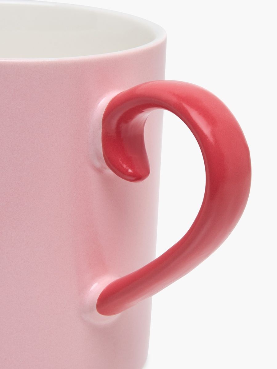 Slogan Print Bone China Mug with Initial S