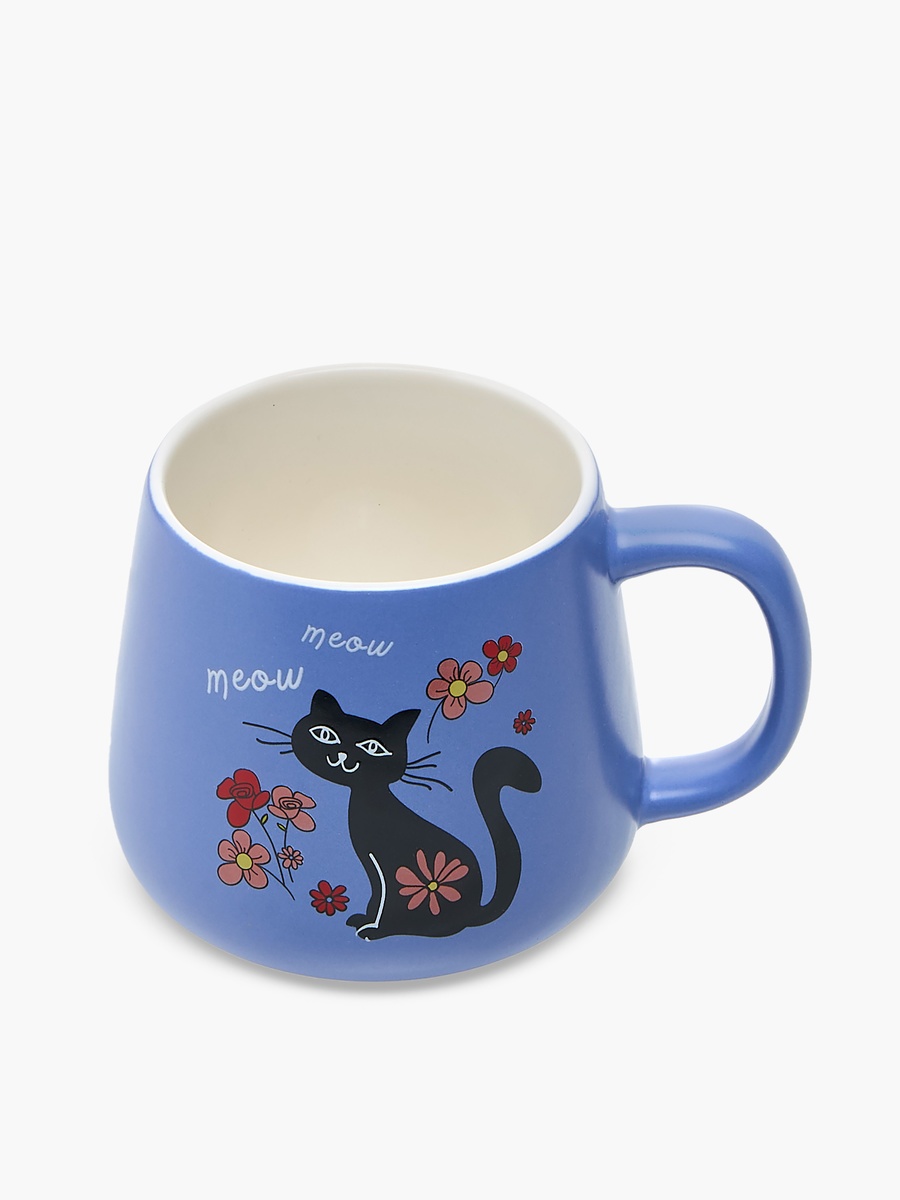 Cat Print Bone China Mug with Handle