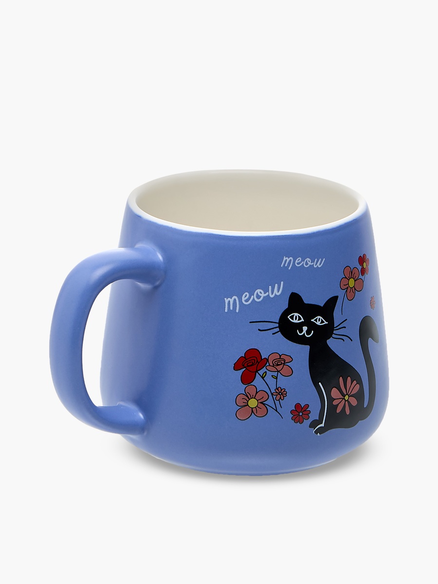 Cat Print Bone China Mug with Handle