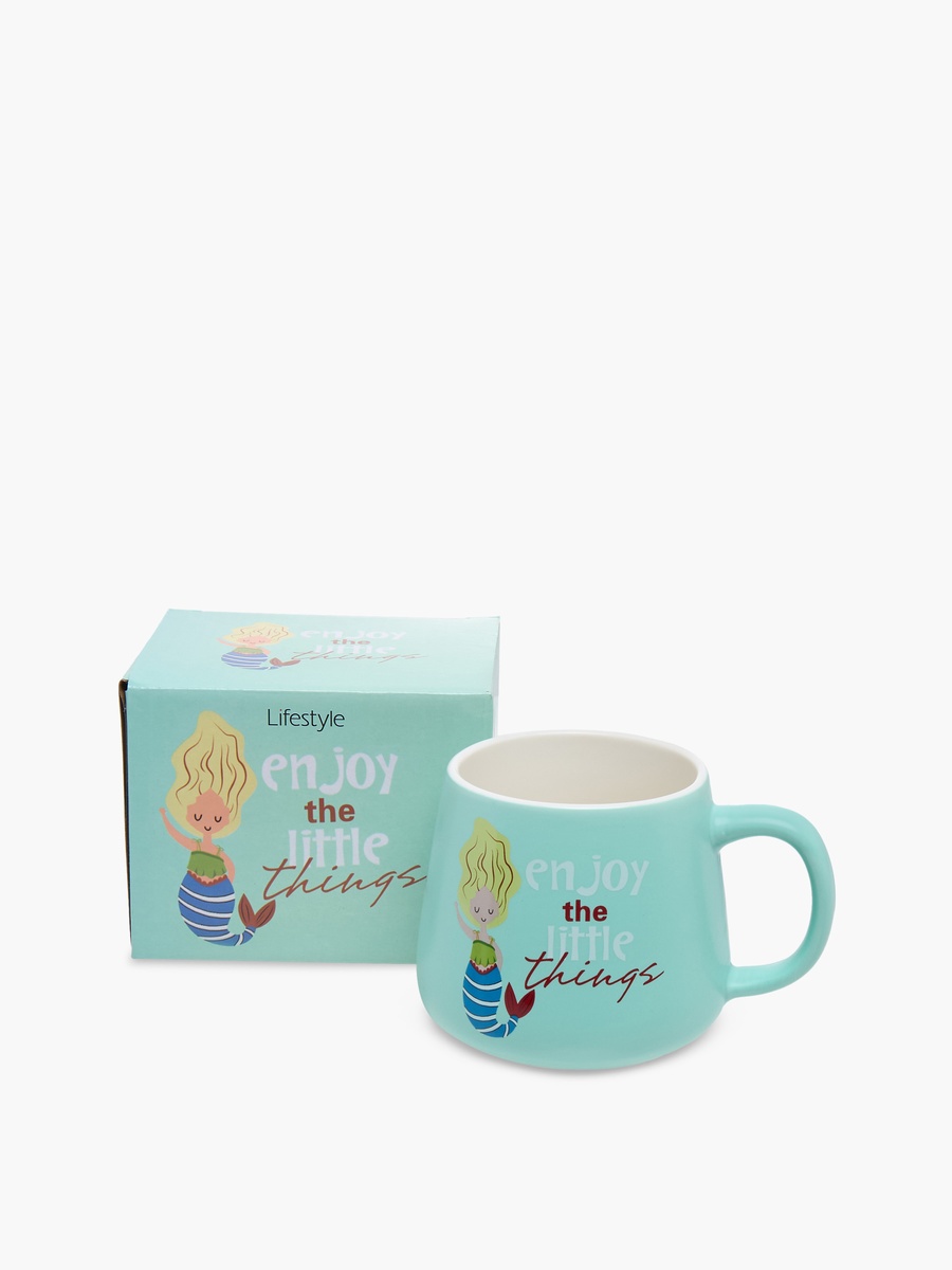 Mermaid Print Bone China Mug with Handle