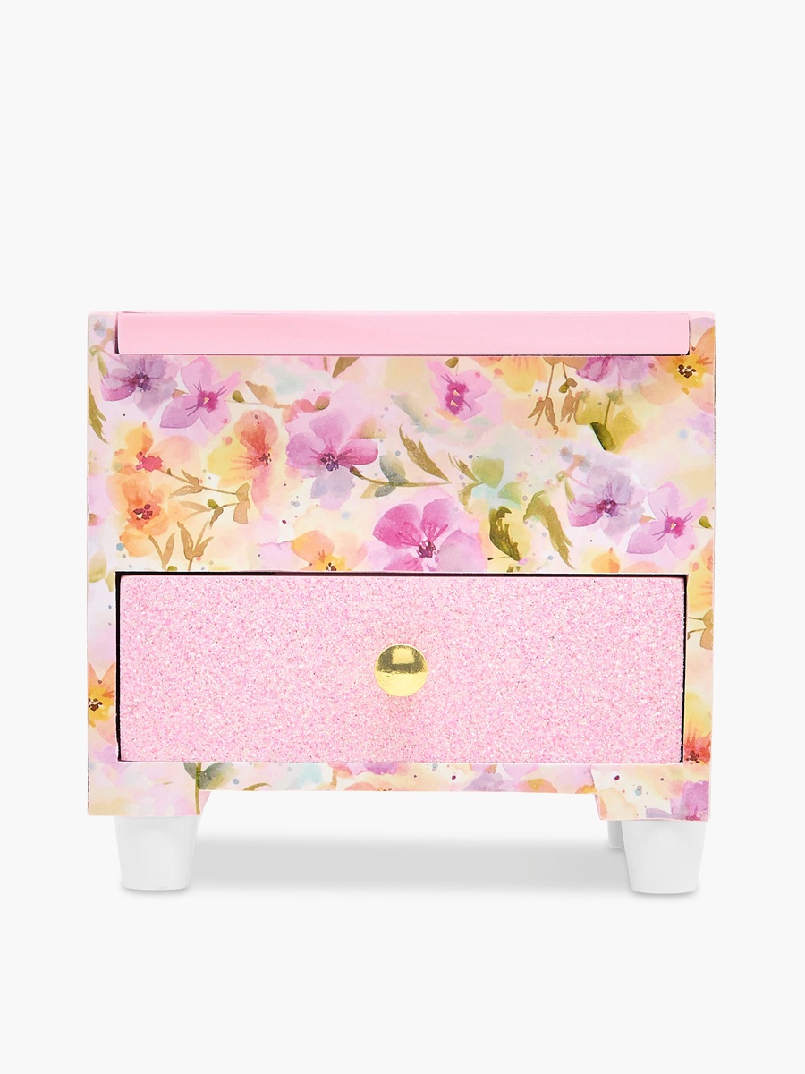 Floral Butterfly Print Jewellery Organizer - 14x13x13 cm