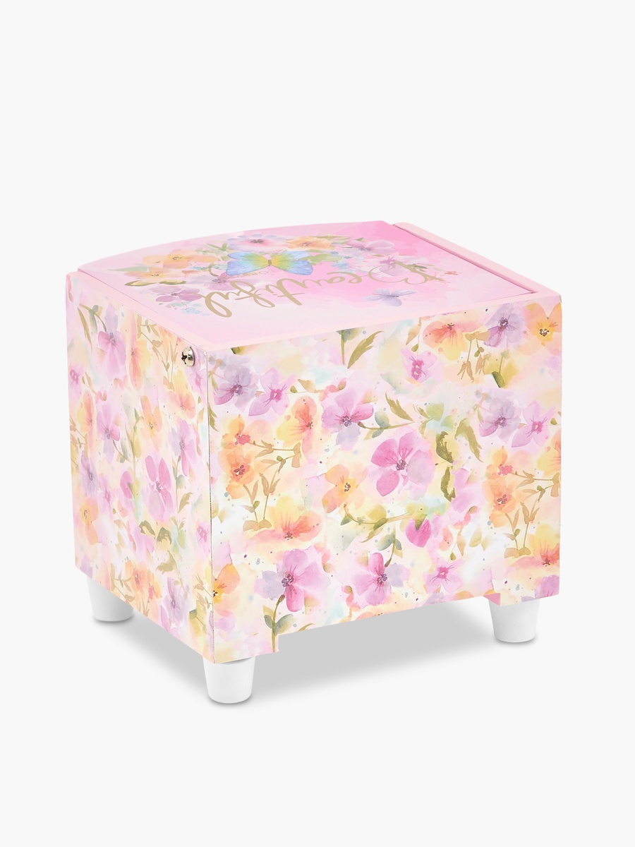 Floral Butterfly Print Jewellery Organizer - 14x13x13 cm
