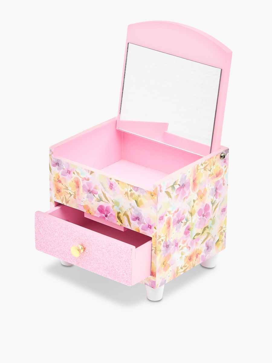 Floral Butterfly Print Jewellery Organizer - 14x13x13 cm