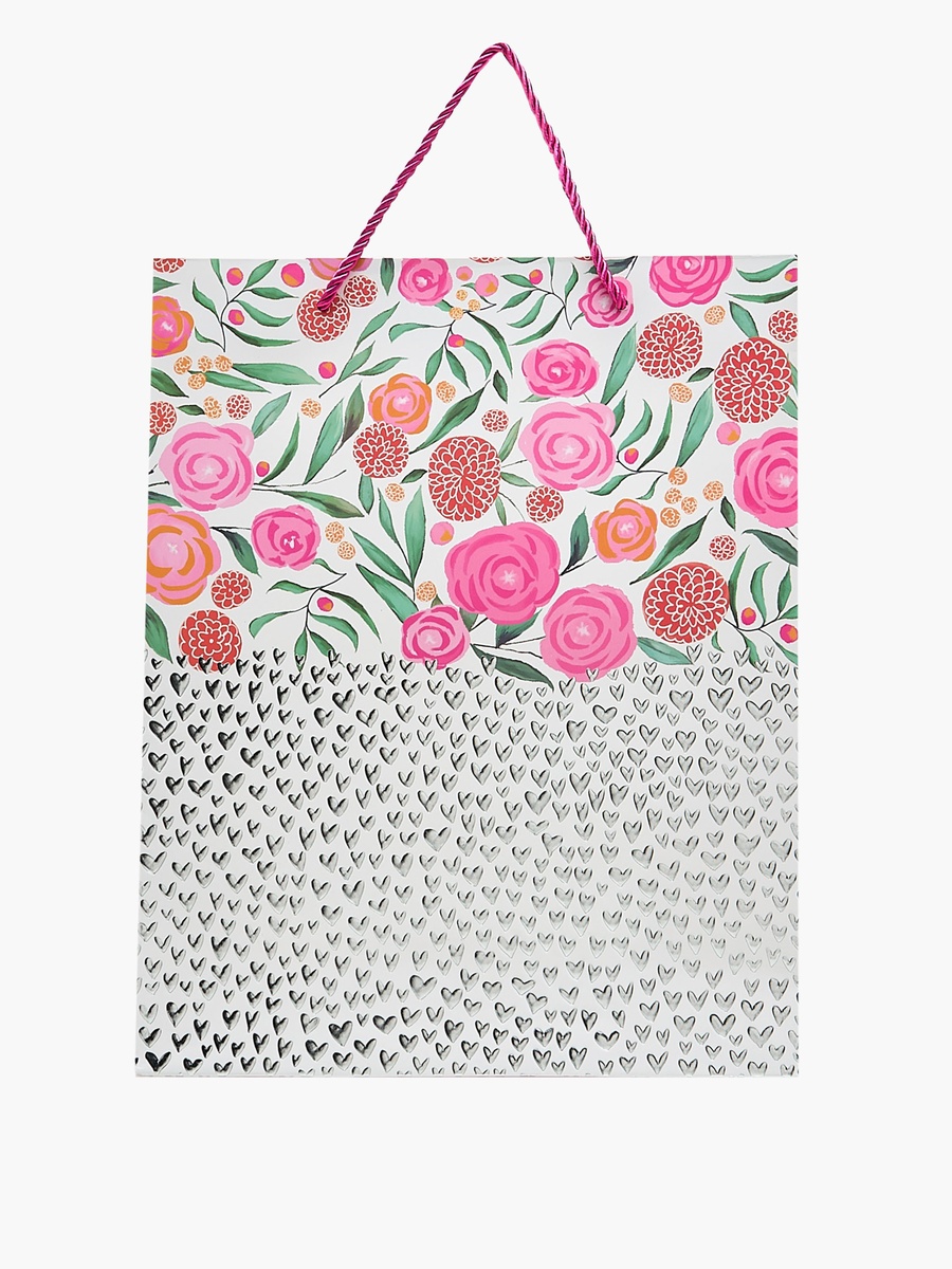 Floral Print Paper Gift Bag - Medium