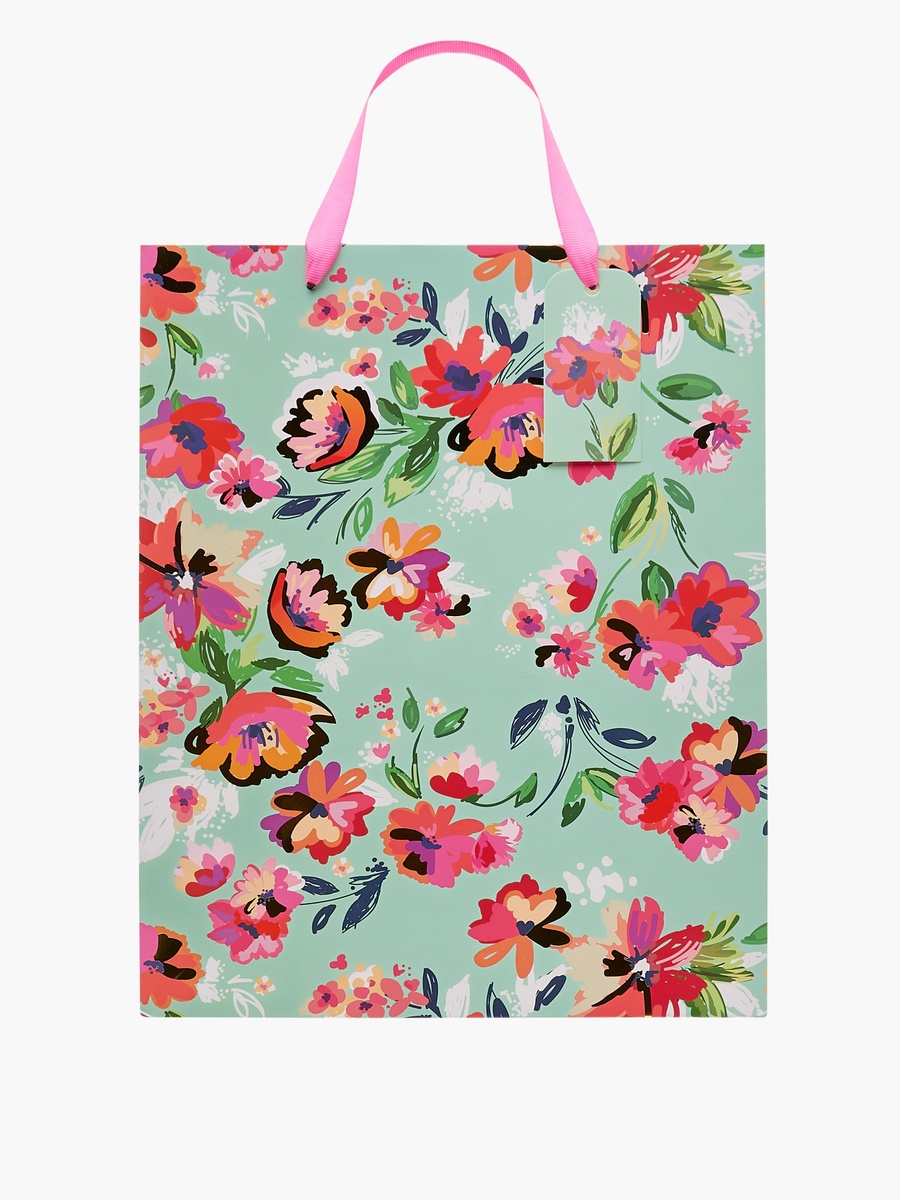 Floral Print Paper Gift Bag - Extra Large