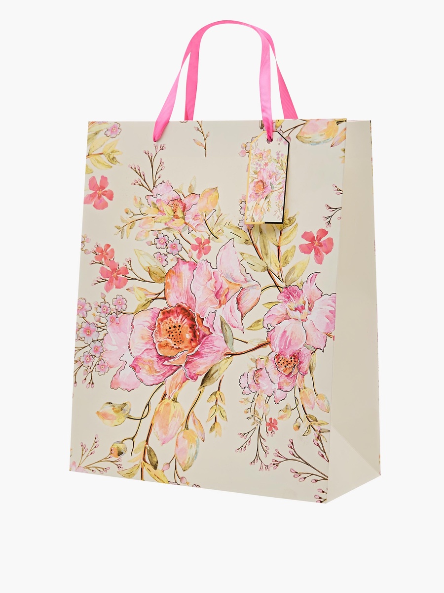 Floral Print Paper Gift Bag - Extra Large