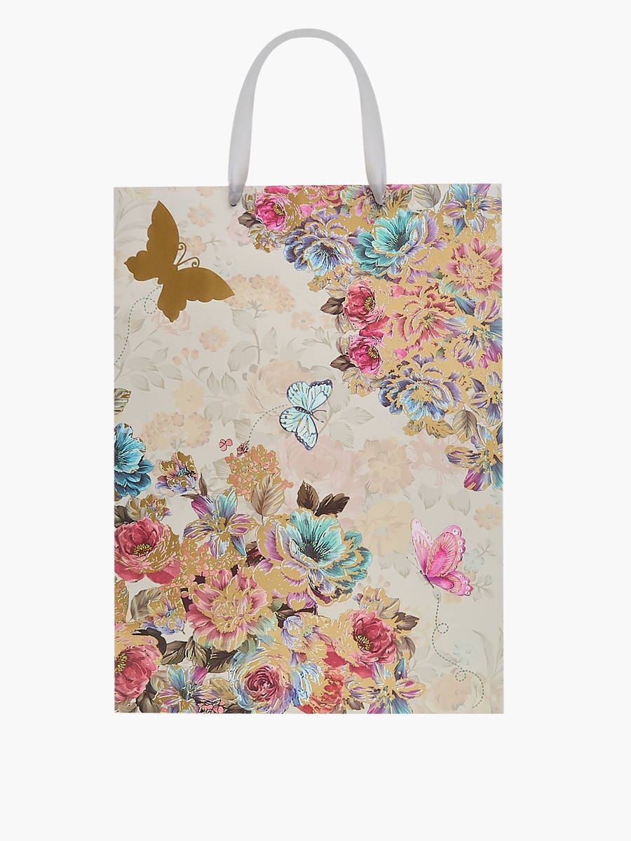 Floral Print Paper Gift Bag - Extra Large