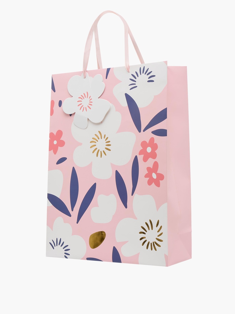 Floral Print Paper Gift Bag - Extra Large