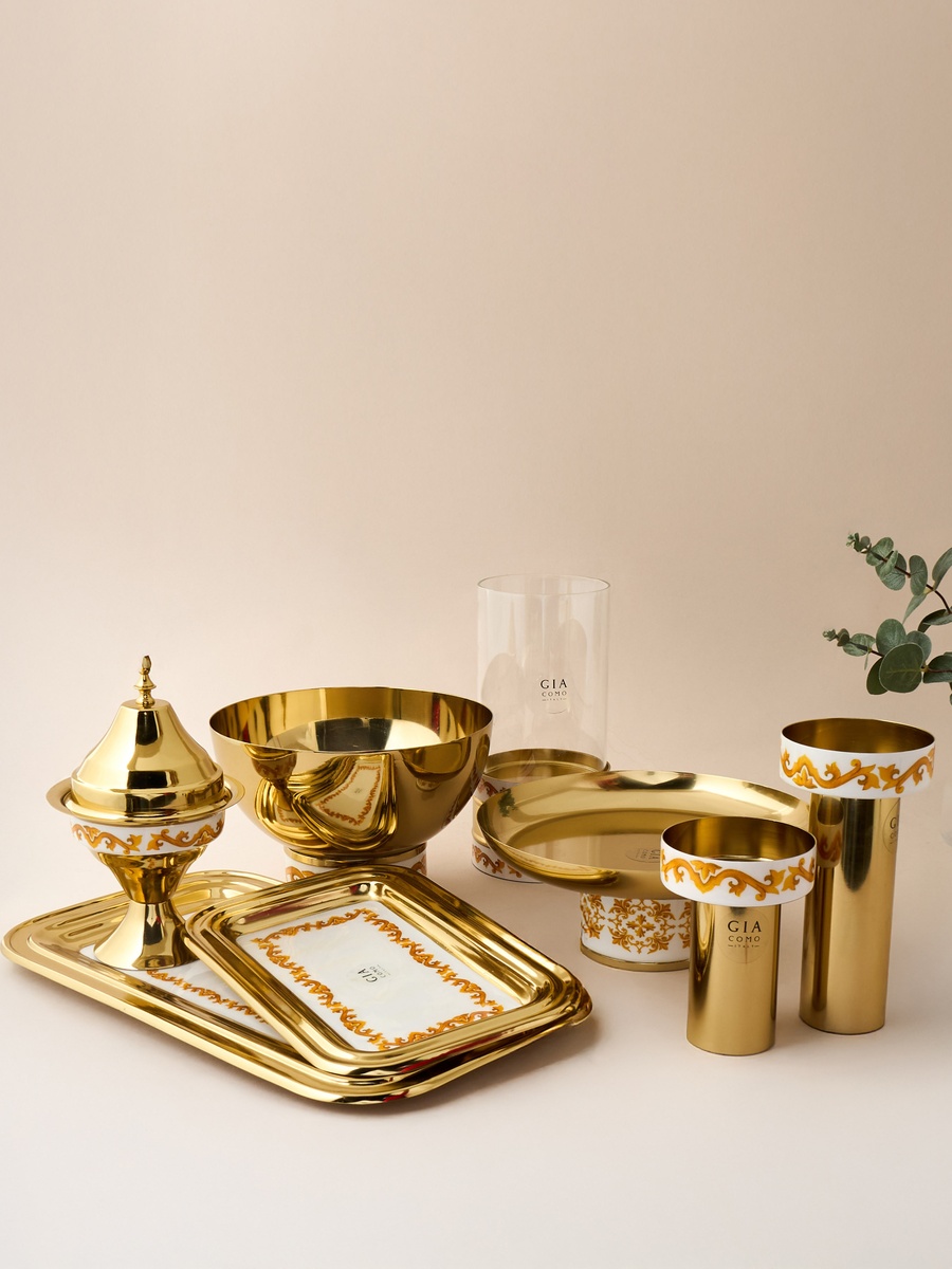 Metallic Pillar Candleholder - 9 cm
