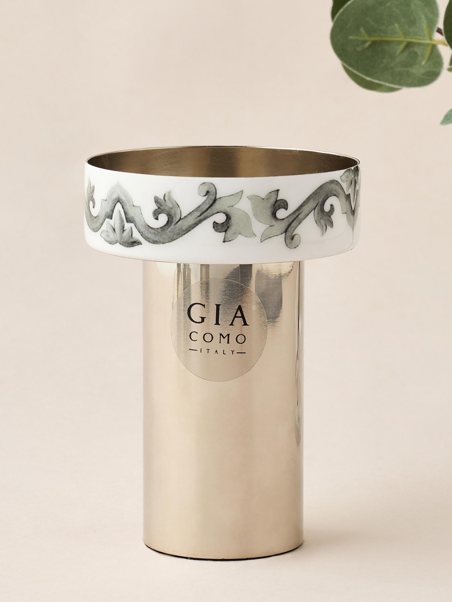 Printed Pillar Candleholder - 23 cm