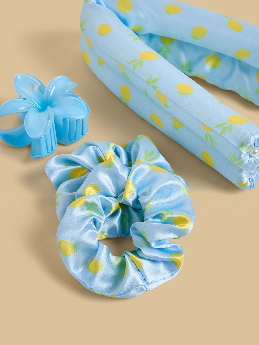 Lemon Print Hair Roller Set