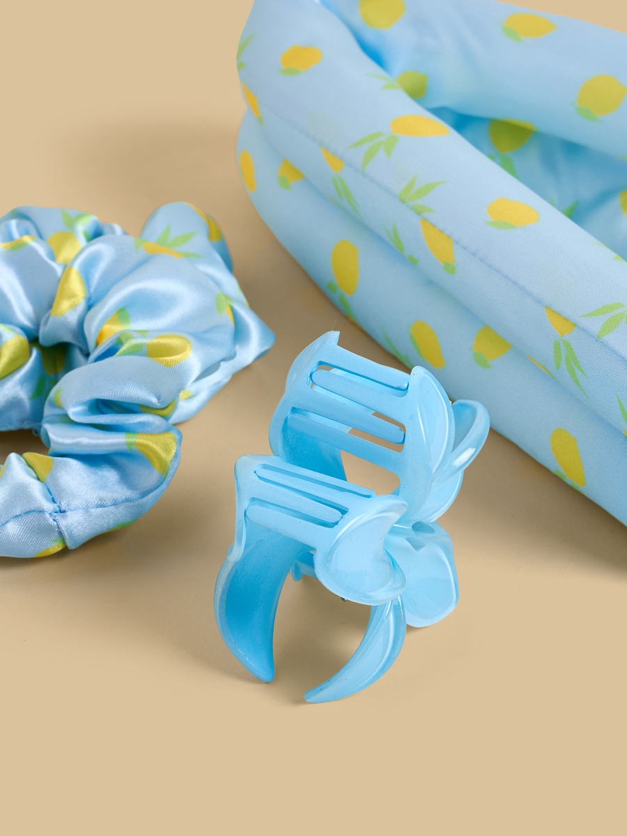 Lemon Print Hair Roller Set