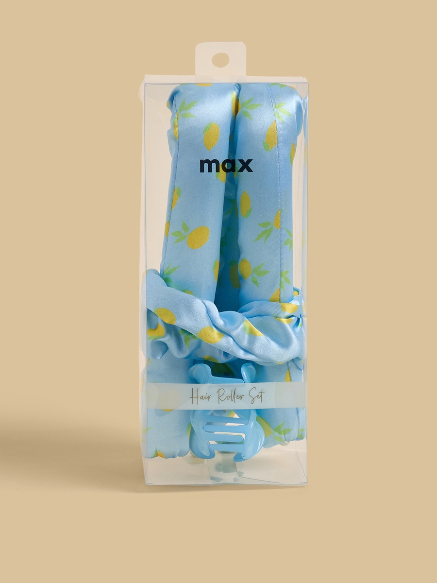 Lemon Print Hair Roller Set