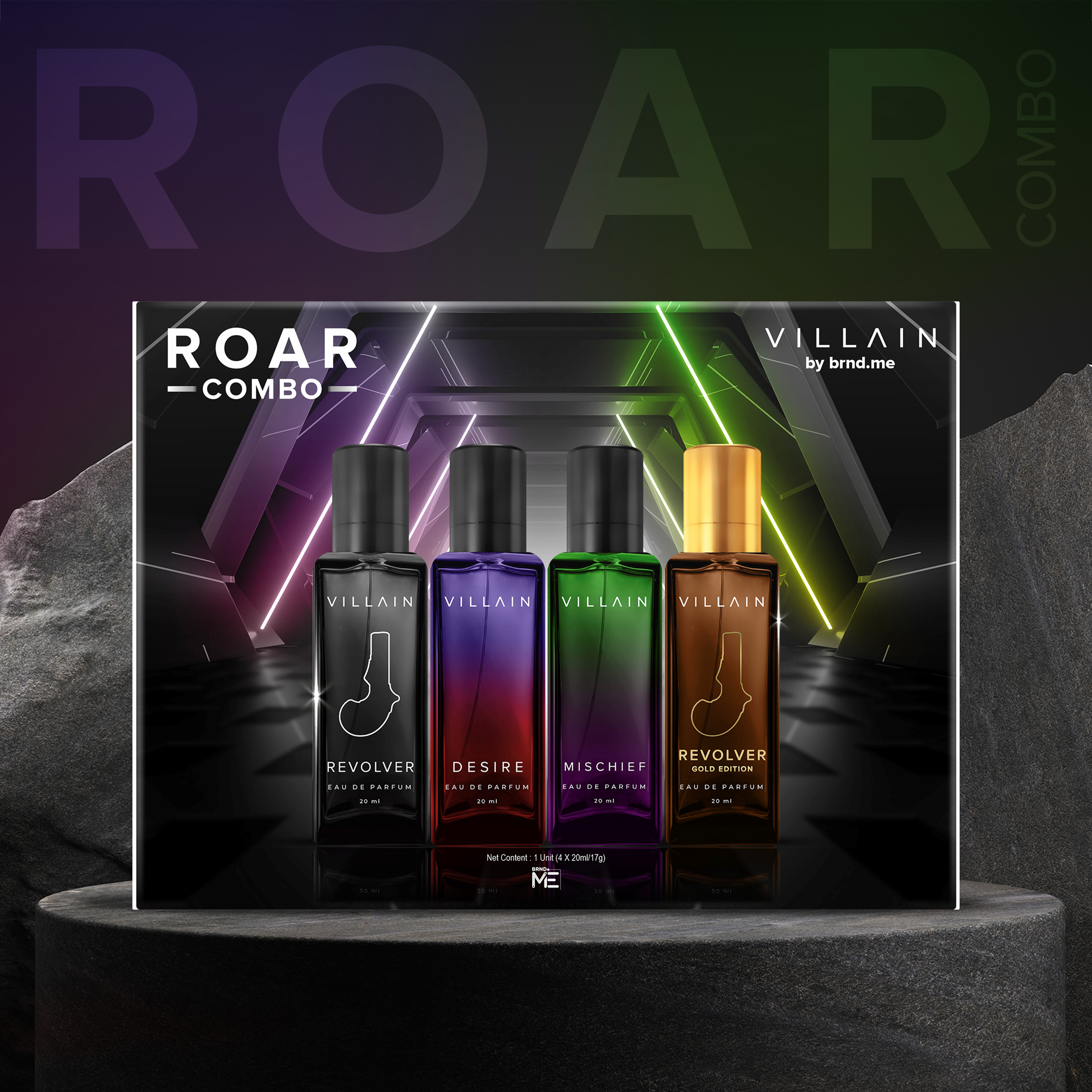 طقم هدايا عطر رور أو دي بارفان 4×20 مل