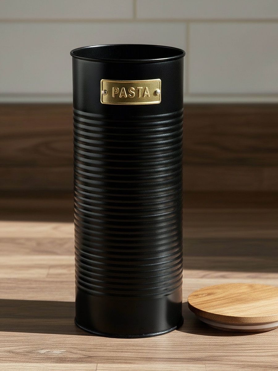 Naturalle Ribbed Pasta Canister - 11x33 cm
