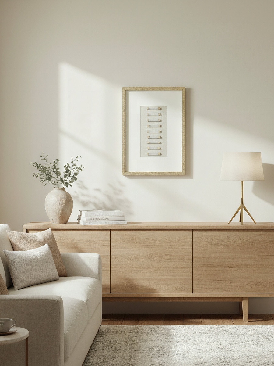 Umber Olivia Luxe Gypsum Shadow Box with Frame - 35x50 cm