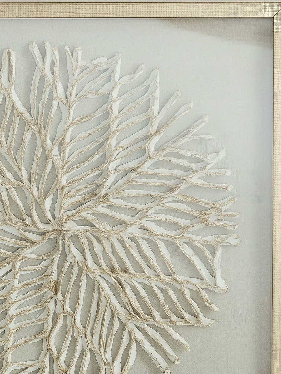 Umber Olivia Luxe Paper Shadow Box with Frame - 60x60 cm