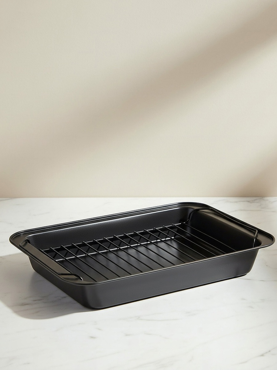 BakeOlogy Roasting Pan with Rack - 37.5x25.5 cm