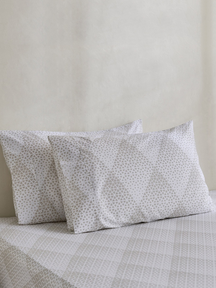 Malta Cara Printed Cotton Pillow Cover Set - 50x75 cm
