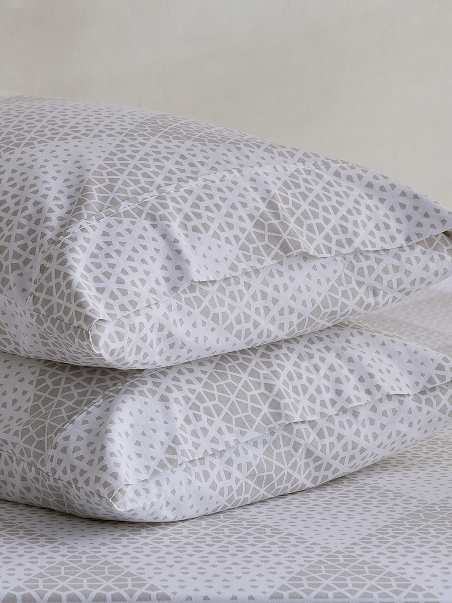 Malta Cara Printed Cotton Pillow Cover Set - 50x75 cm