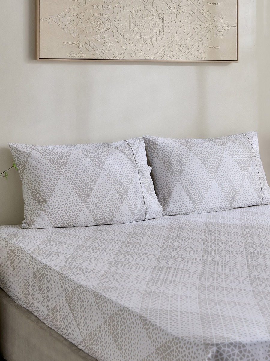 Malta Cara Printed Cotton Pillow Cover Set - 50x75 cm
