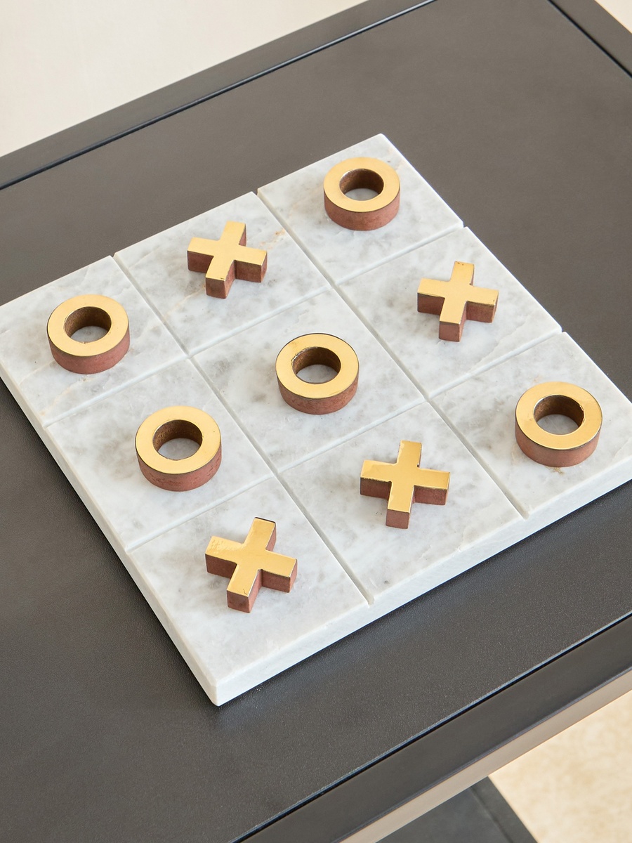 Stafford Liv Marble Tic-Tac-Toe Game Accent - 15x15x2.5 cm