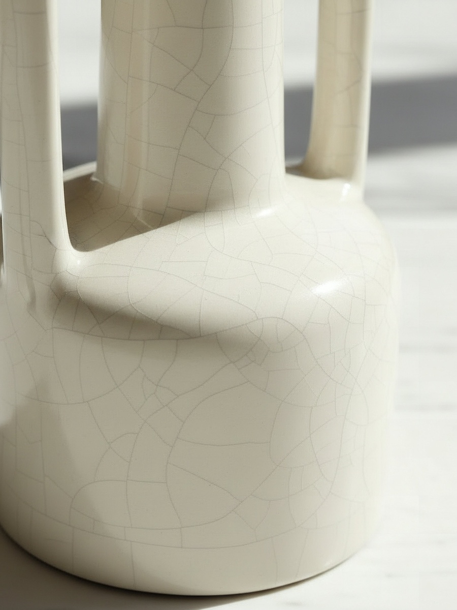 Monochrome Sinatra Antique Crackle Vase - 14.5x14.5x33.5 cm