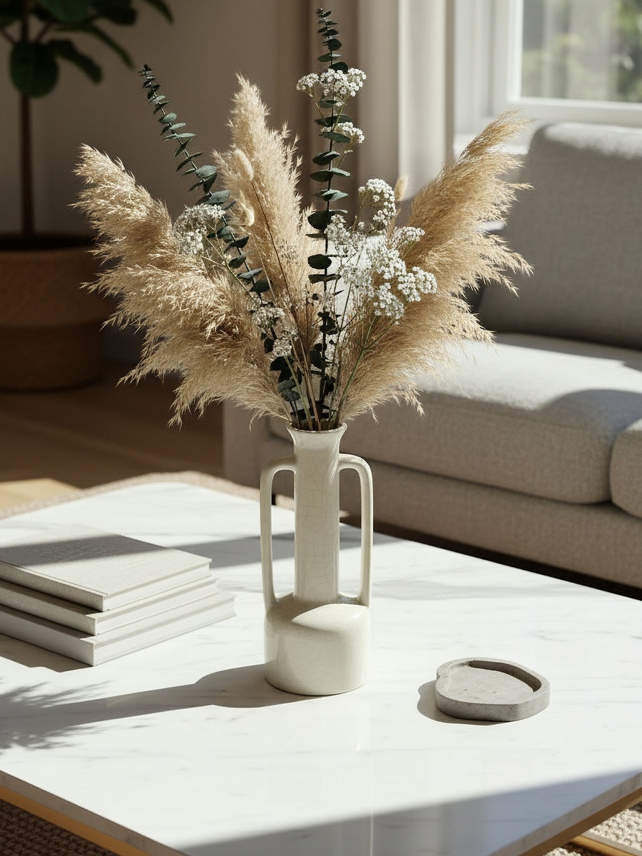 Monochrome Sinatra Antique Crackle Vase - 14.5x14.5x33.5 cm