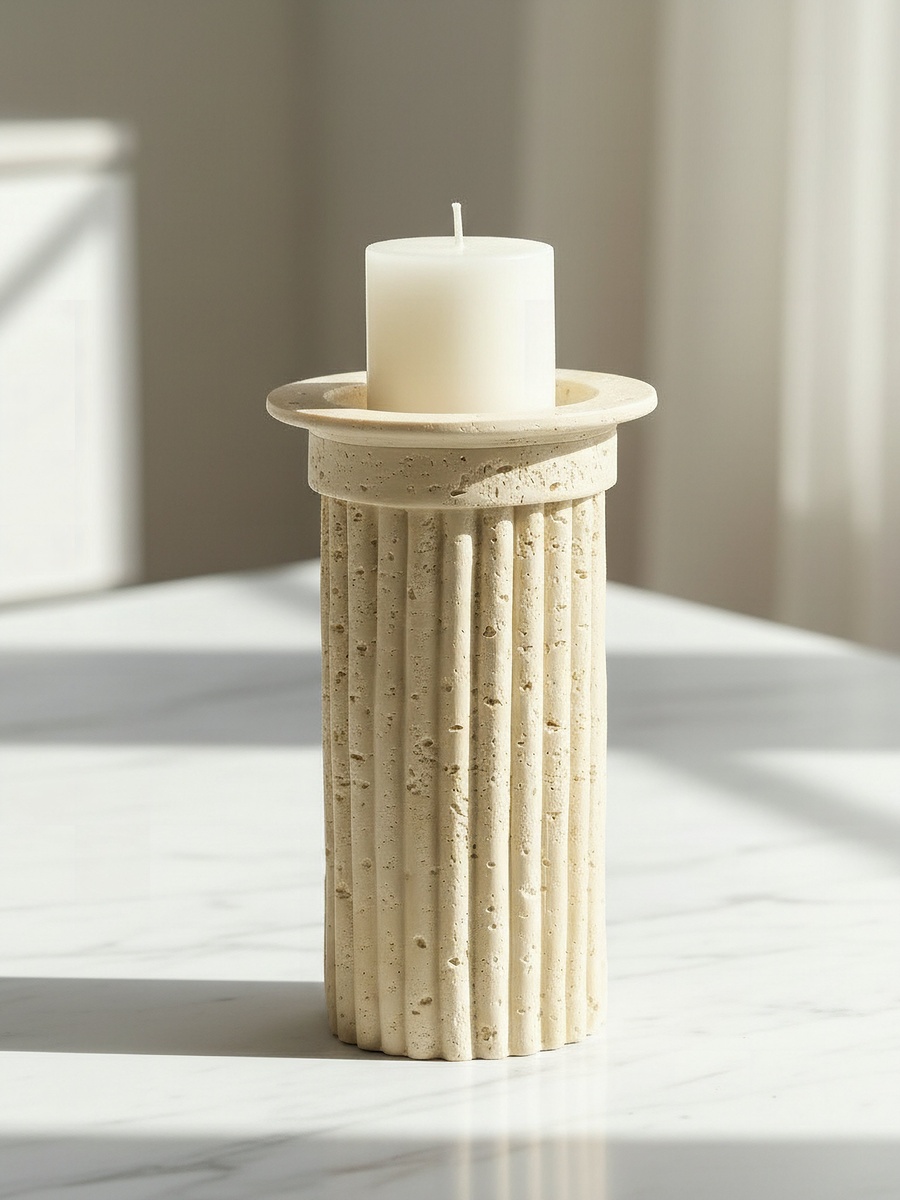 Umber Whyton Anelli Decorative Pillar Candleholder - 12x12x20 cm