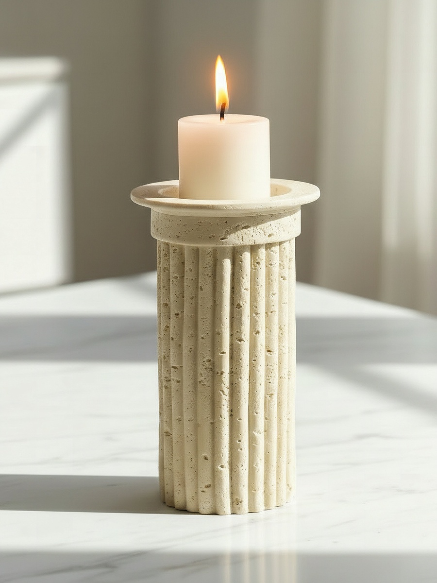 Umber Whyton Anelli Decorative Pillar Candleholder - 12x12x20 cm