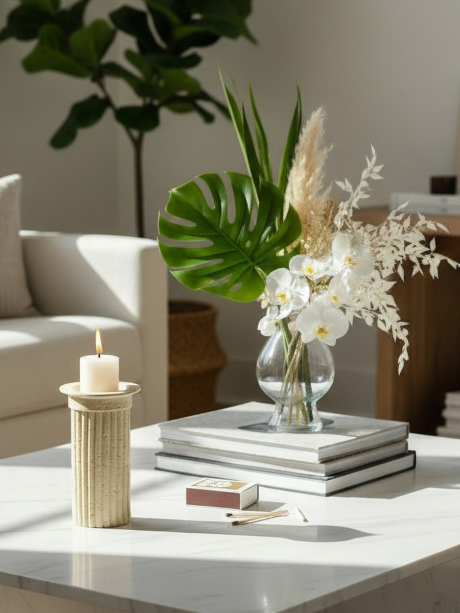 Umber Whyton Anelli Decorative Pillar Candleholder - 12x12x20 cm