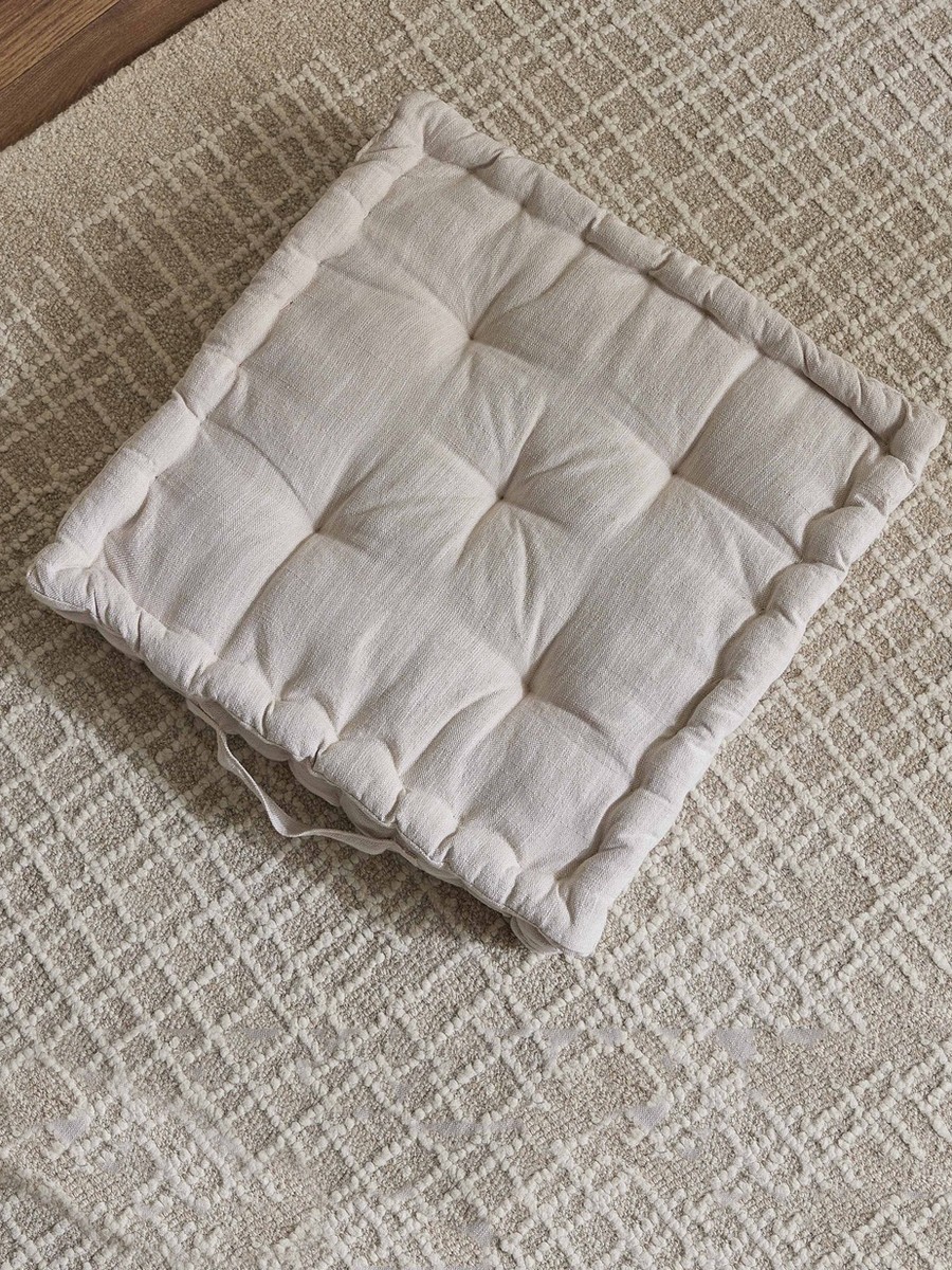 Atlanta Lino Floor Cushion - 50x50x10 cm