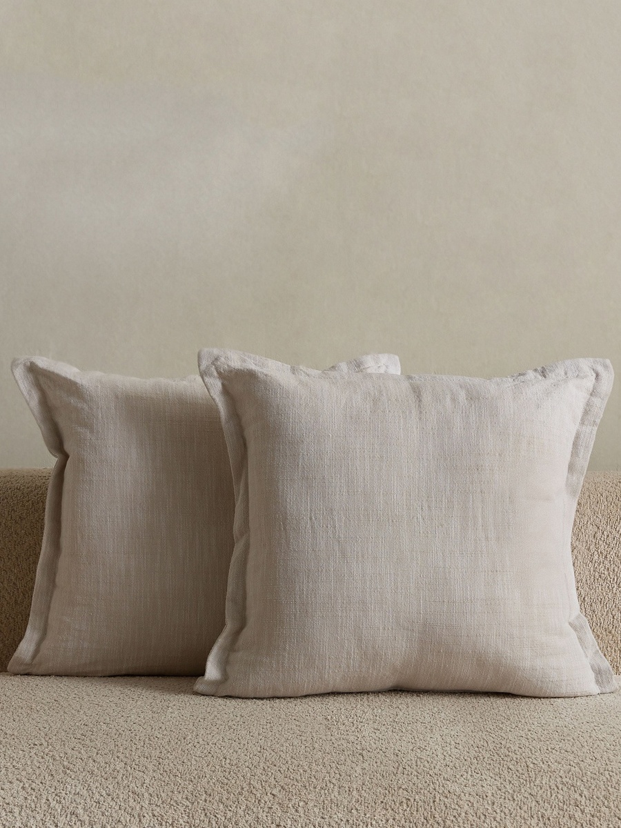 Atlanta 2-Piece Lino Cozy Duo Filled Cushion Set - 50x50 cm