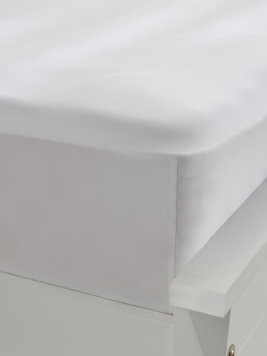 Opulent Luxe Cotton Solid Super King Fitted Sheet - 200x200+40 cm