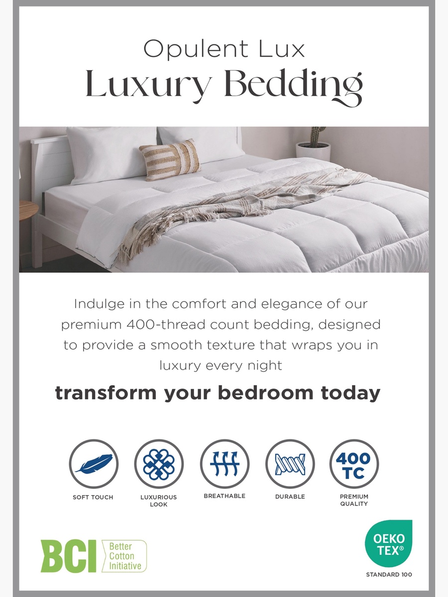 Opulent Luxe Cotton Solid Super King Fitted Sheet - 200x200+40 cm