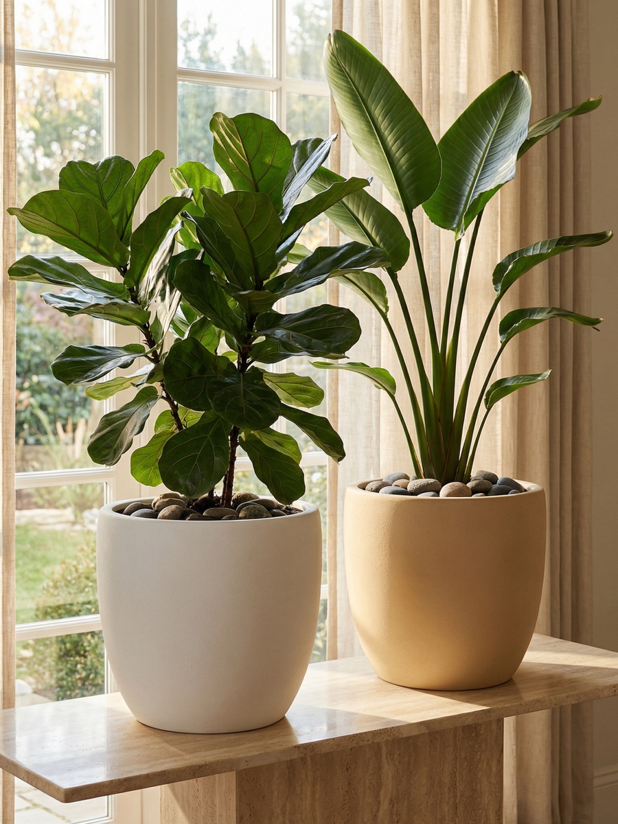 Sansa Siera Large Ceramic Planter - 32x32x29 cm