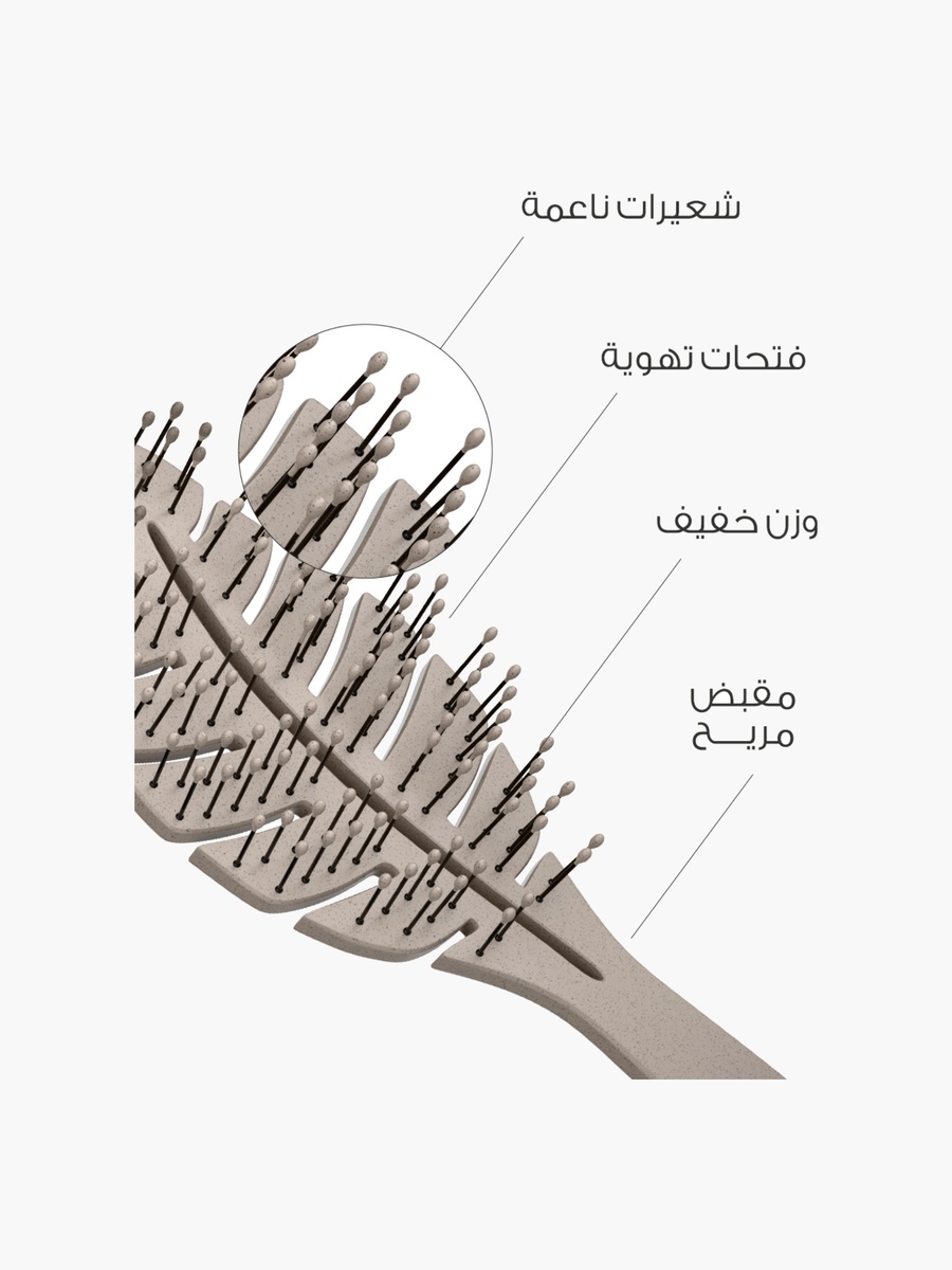 Leaf Shaped Detangling Hair Brush