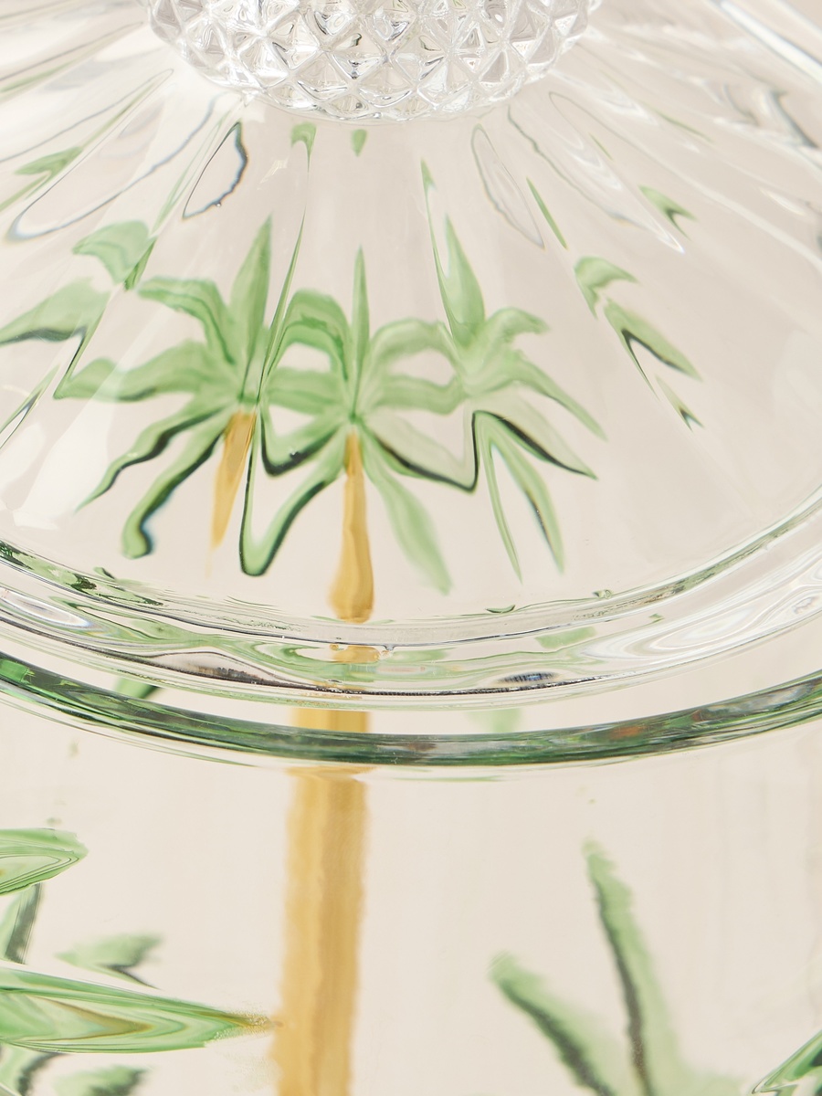 موزع مشروبات برسومات نخيل يدوية - 3.5 لتر