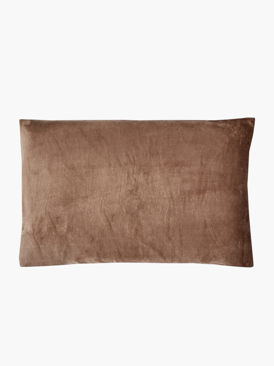 Plush Velvet Comforter Set Brown
