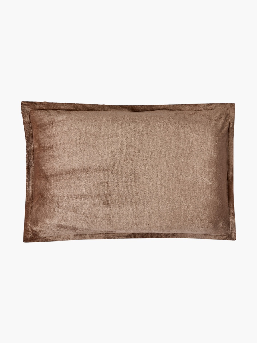 Plush Velvet Comforter Set Brown