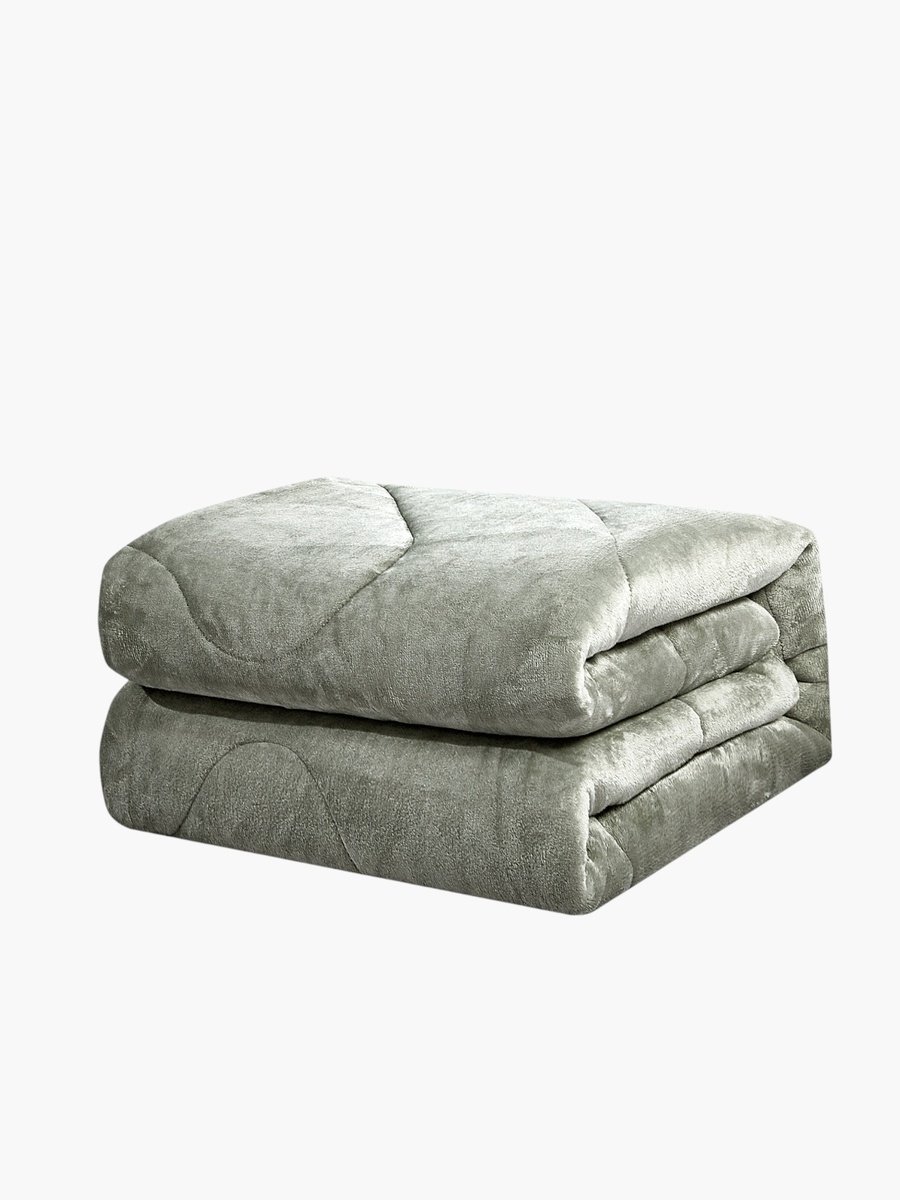 Flannel Velvet Comforter Set Twin