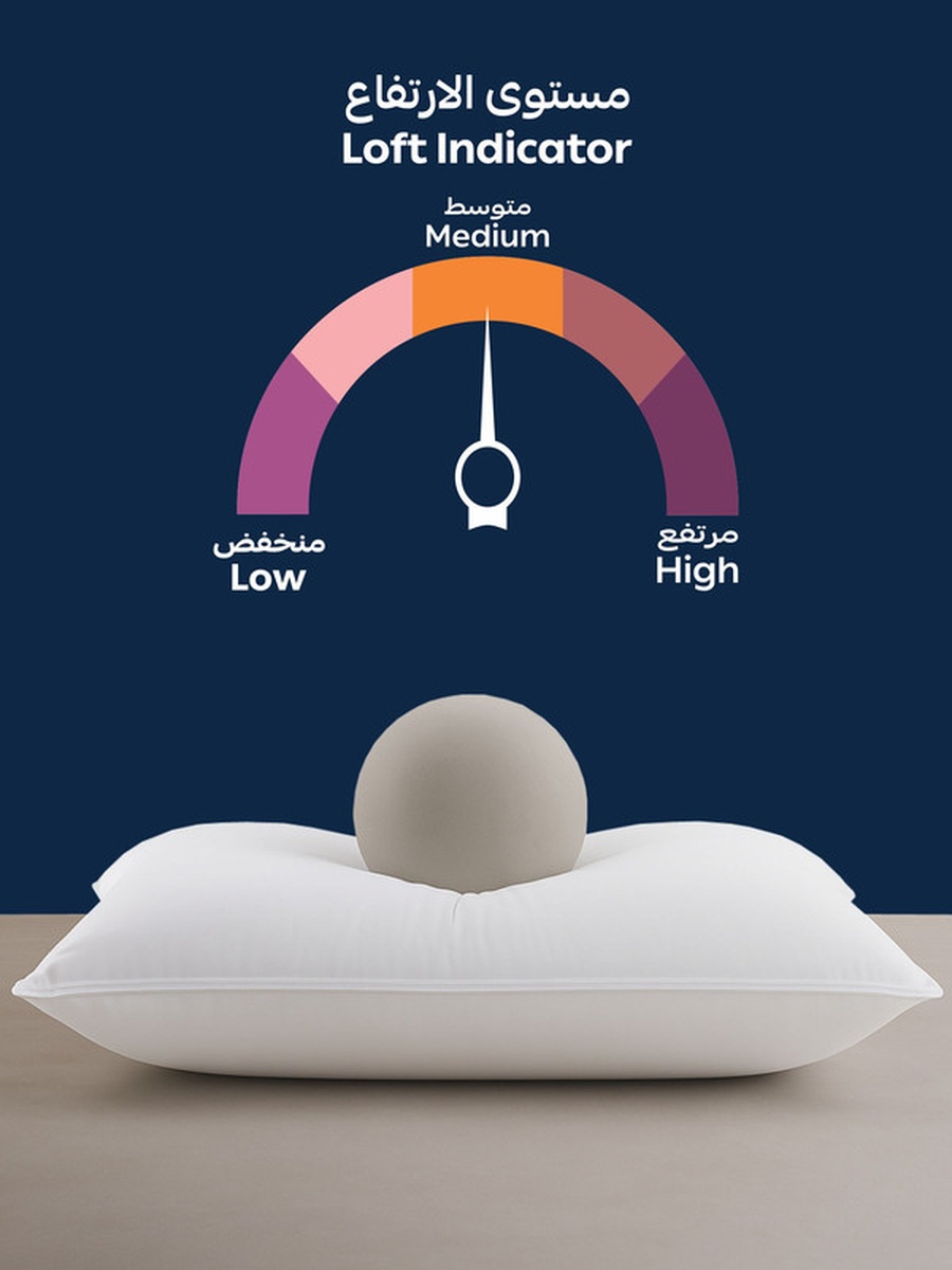 1-Piece 1200G Cotton Bed Pillows - 50x75cm, Down Alt Fill, Satin Feel, Hotel Style, Medium Loft.